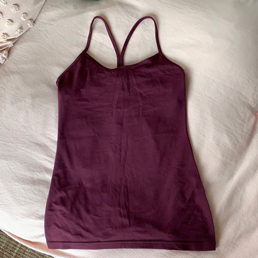 Lululemon - Size 6 - Power Y Tank - Maroon